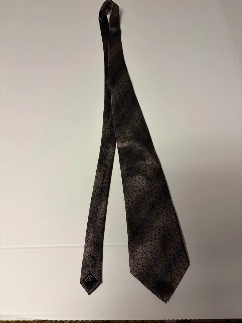 Joseph & Feiss Brown Geometric Silk Tie